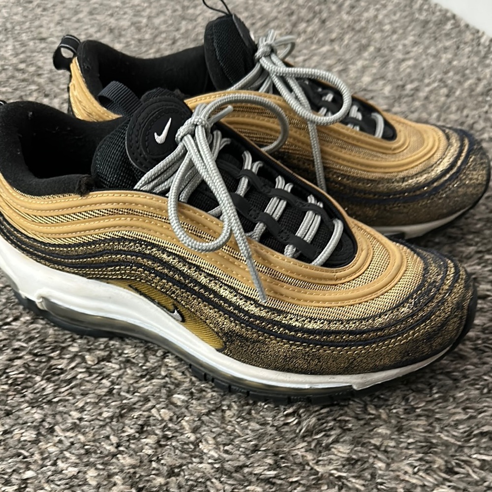 Nike Air Max 97 Gold and Black Sneakers
